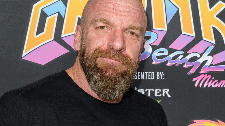 Triple H smiling