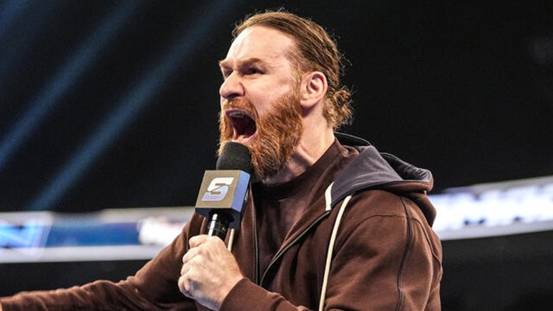 Sami Zayn talking on WWE SmackDown