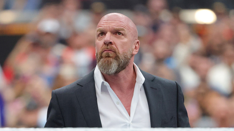Triple H looking up