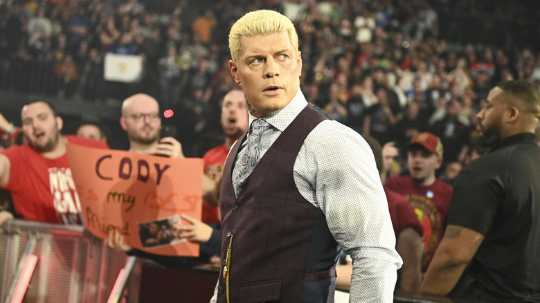 Cody Rhodes looking away