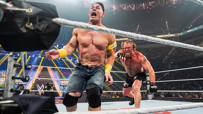 John Cena and Brock Lesnar at Wrestlepalooza