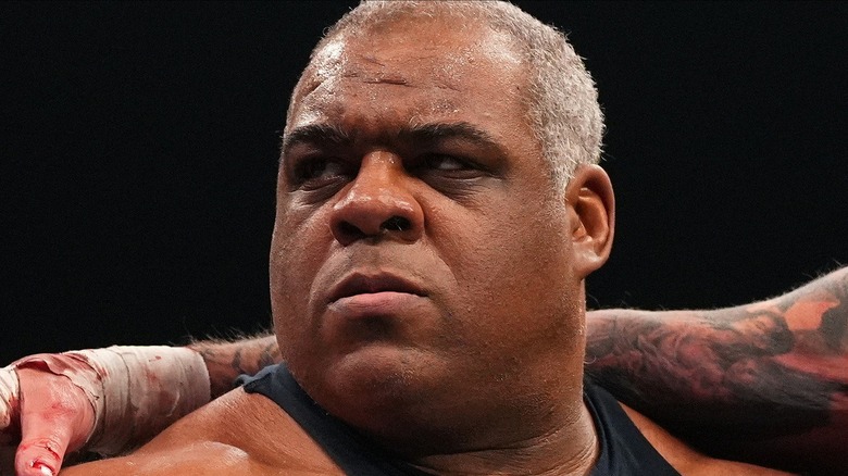 Keith Lee in ring during an AEW segment.