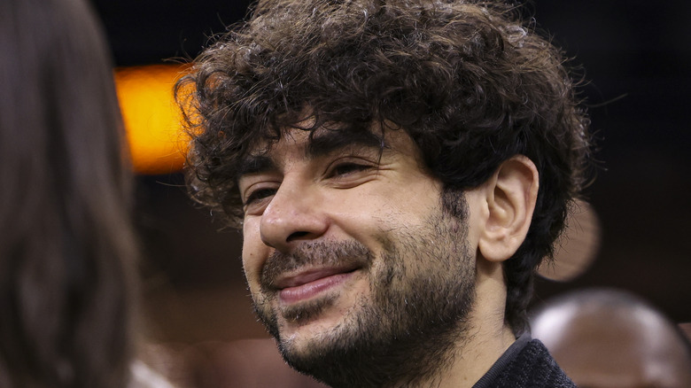 Close-up of AEW's Tony Khan smiling