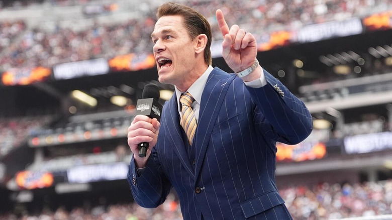John Cena in the ring at WrestleMania 42