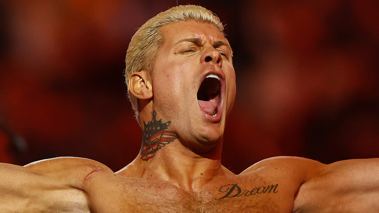 Cody Rhodes, yelling WHOA