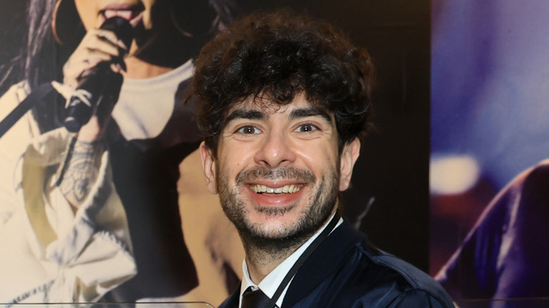 Tony Khan looking very happy