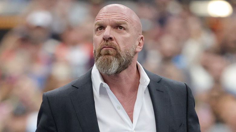 Chief Content Officer Paul Levesque speaks during WrestleMania 41