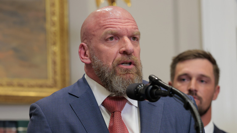 Triple H realizing he may have made a huge mistake