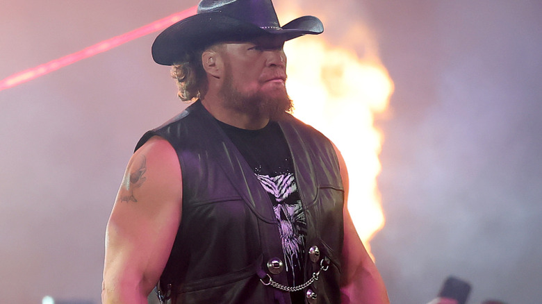 Brock Lesnar makes an entrance