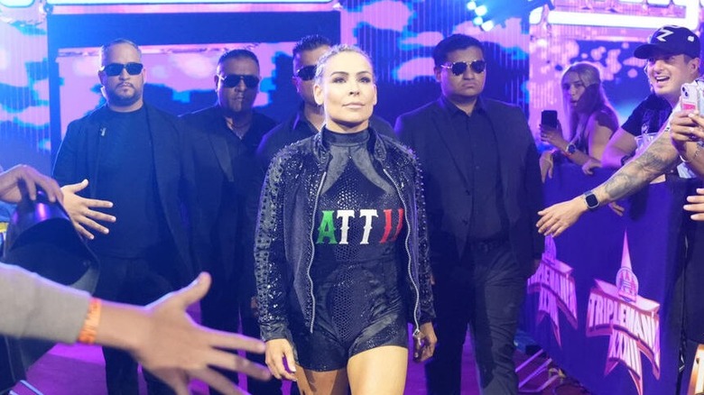 Natalya, now going under the Nattie Neidhart moniker, heads to the ring to compete in a No. 1 Contender's match for the AAA Reina de Reinas Championship at Worlds Collide