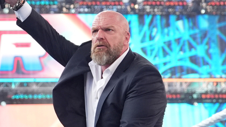 Triple H doing something he probably shouldn't be doing