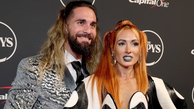 Seth Rollins and Becky Lynch smiling