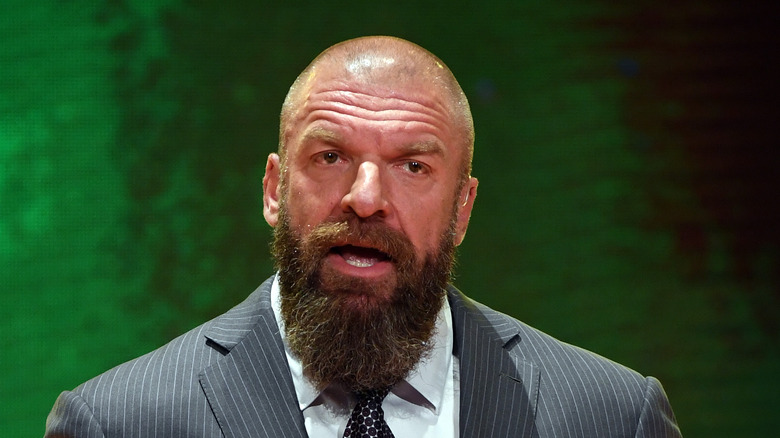 Paul "Triple H" Levesque during a press conference