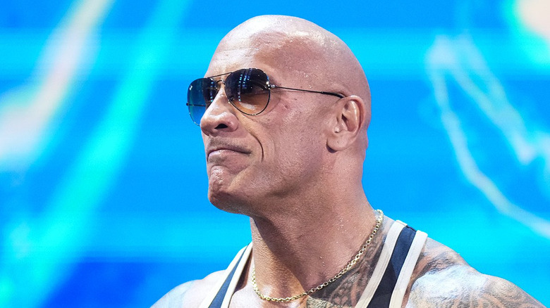 Dwayne "The Rock" Johnson wearing sunglasses