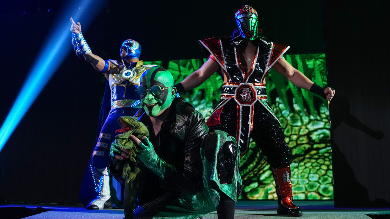 Aero Star, Mr. Iguana, and Octogan Jr. at WWE/AAA Worlds Collide