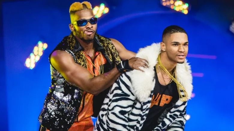Marq Quen and Isiah Kassidy ahead of a match in AEW.