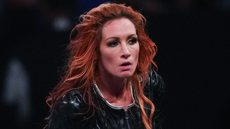 Becky Lynch looking upset