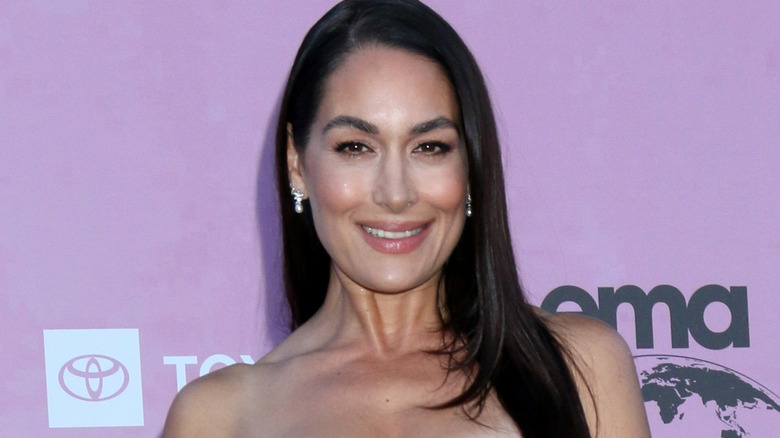 Brie Bella is smiling