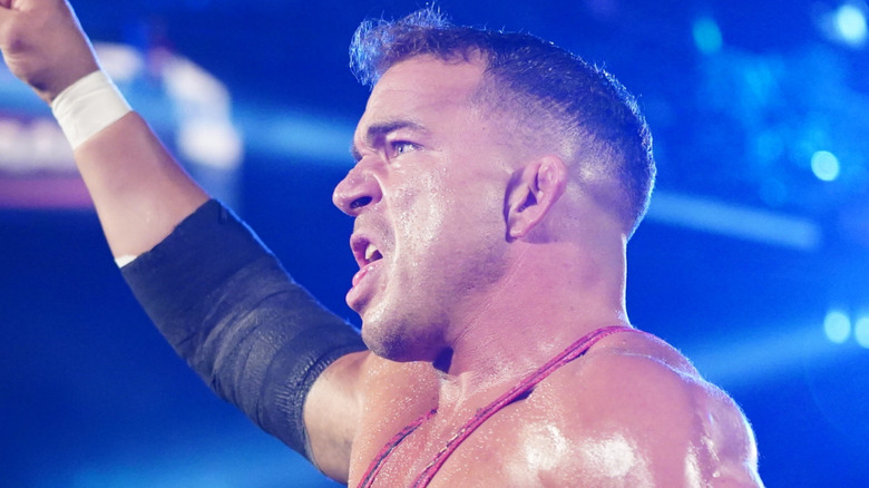 Chad Gable with an angry expression