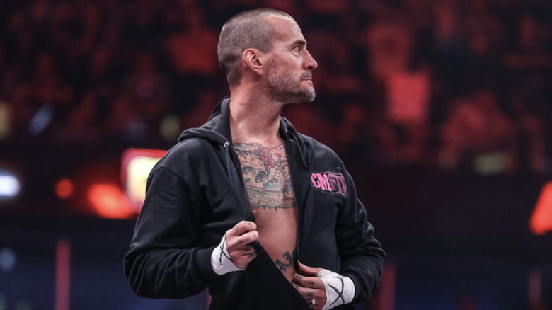 CM Punk entering the ring