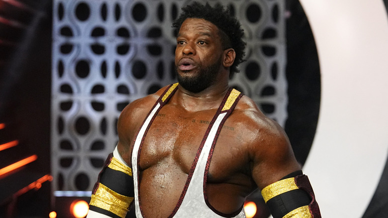 Powerhouse Hobbs walking to the ring in AEW