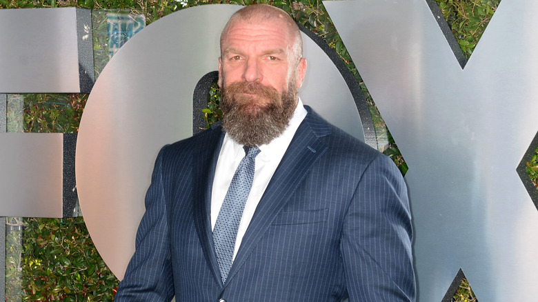 Triple H smiling