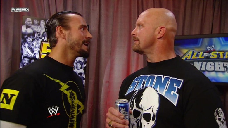 Steve Austin faces off with CM Punk in 2011
