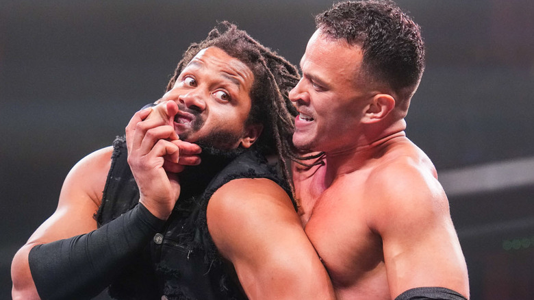 Ricky Starks and Jasper Troy wrestling on WWE NXT
