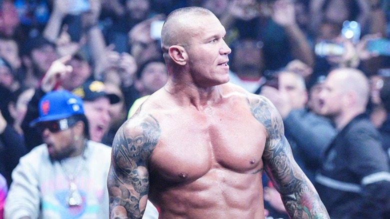 Randy Orton looking to his left