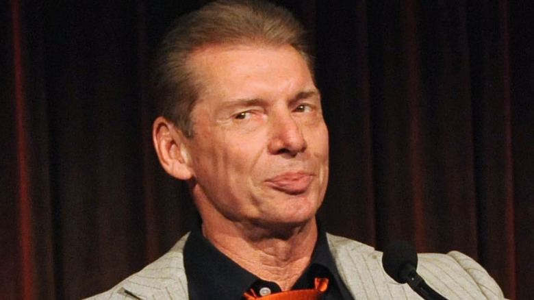 Vince McMahon at a press event