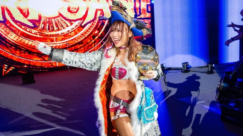 Kairi Sane making her entrance in WWE