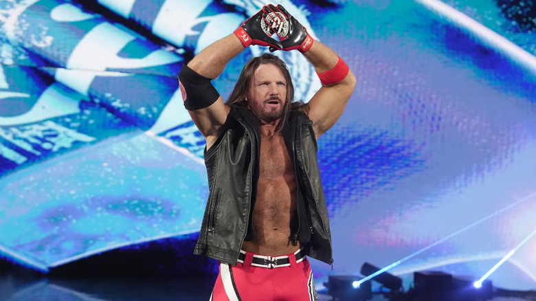 AJ Styles trademark pose
