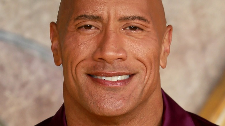The Rock Smiling 