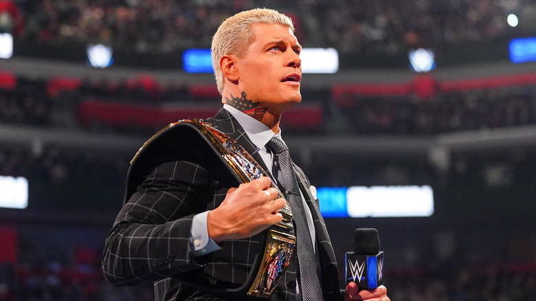Cody Rhodes holding Undisputed WWE Championship