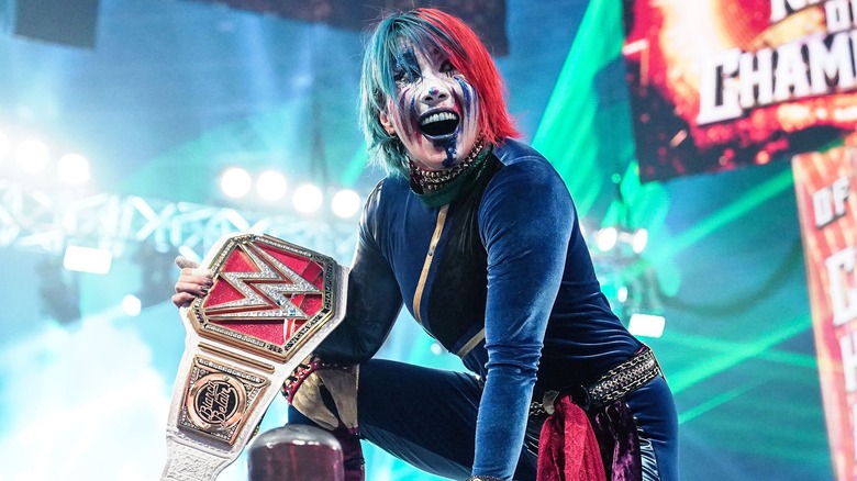 Asuka with the "Raw" Women's Title