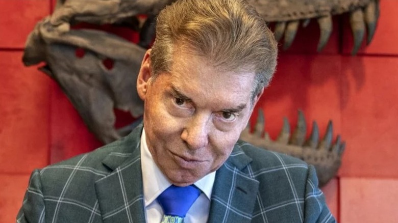 Vince McMahon backstage in his Stamford office