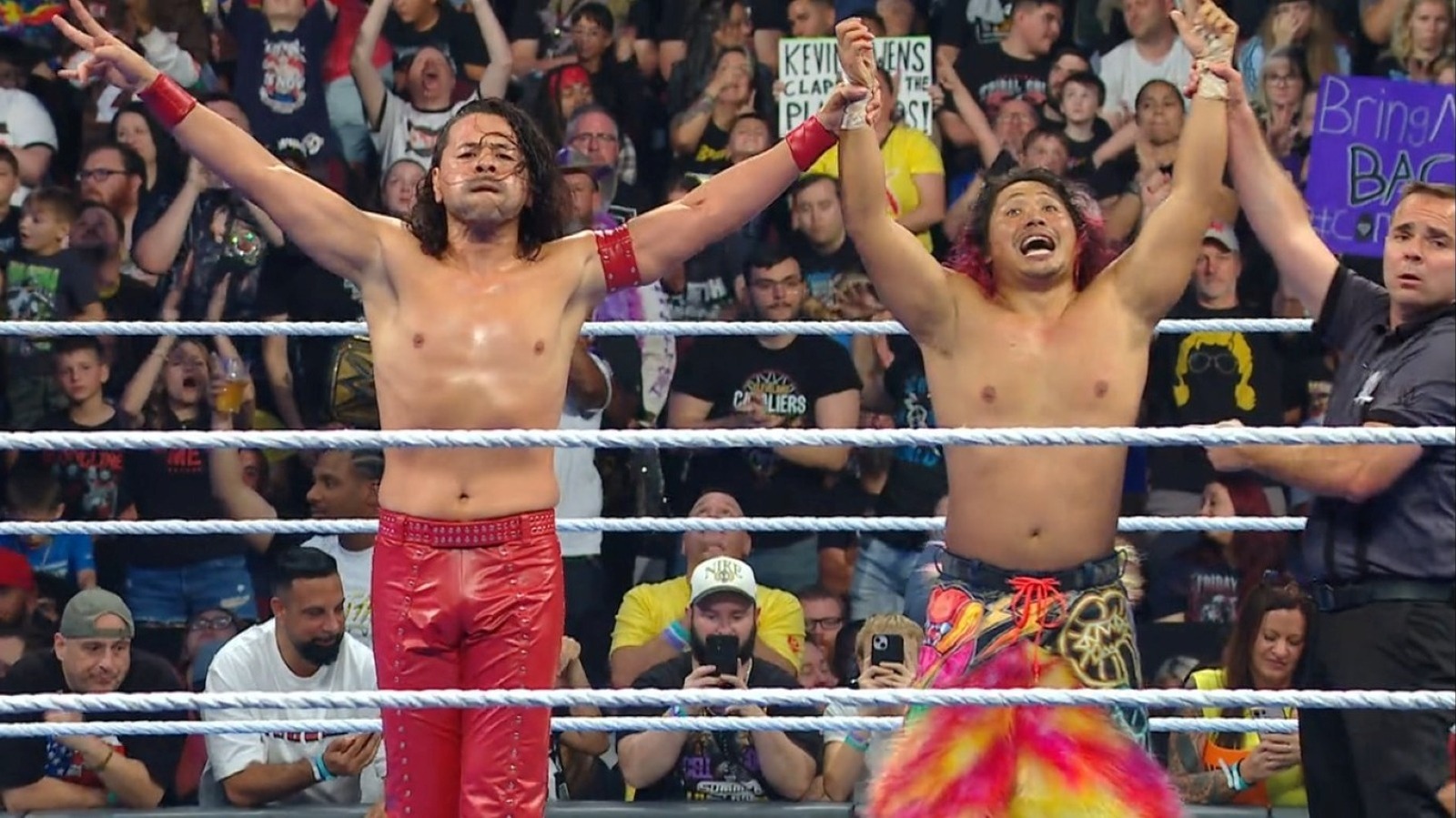 Bakusai (Shinsuke Nakamura & Kyoki) Win WWE SmackDown Debut, Stare Down MFTs