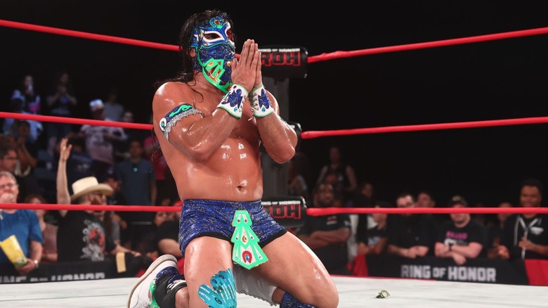 Bandido celebrates in the ring