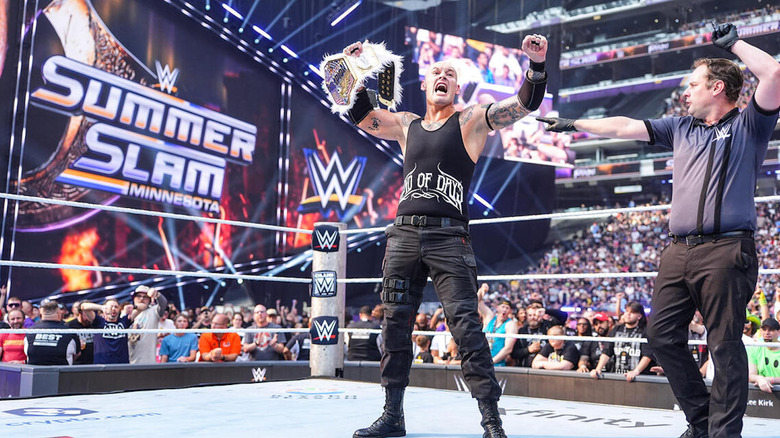Baron Corbin with the custom WWE Men's US title