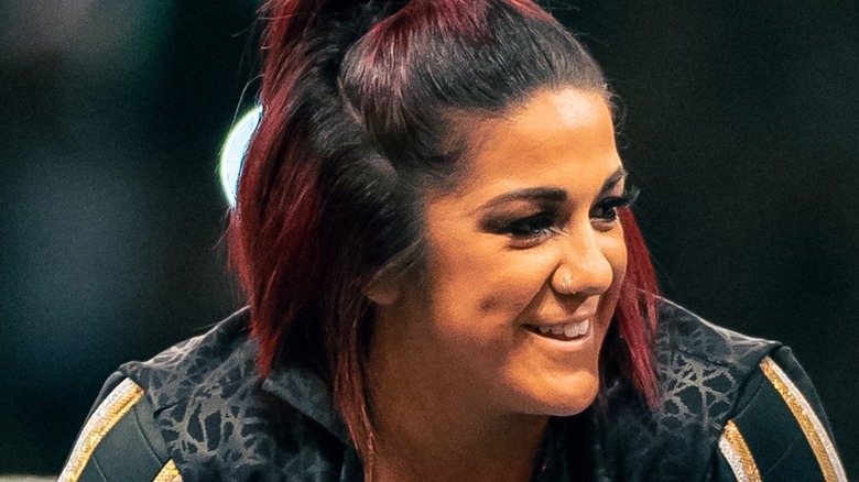 Bayley smiling