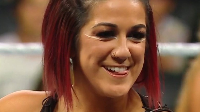 Bayley smiling