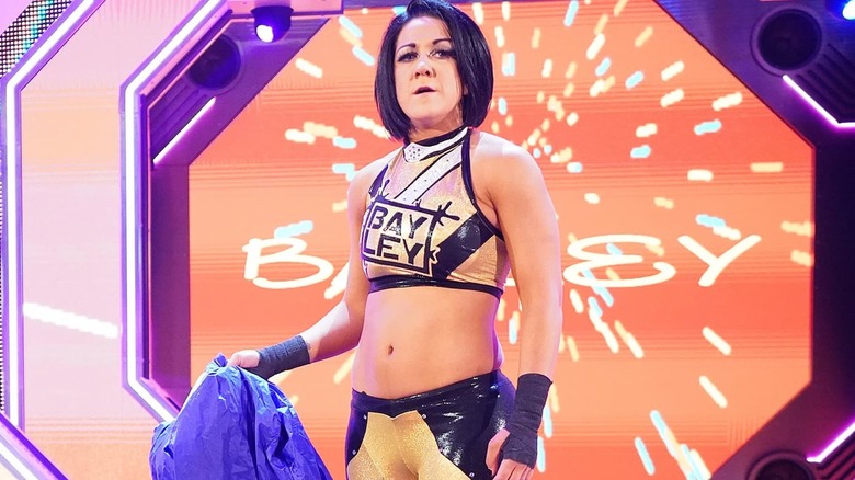 Bayley posing