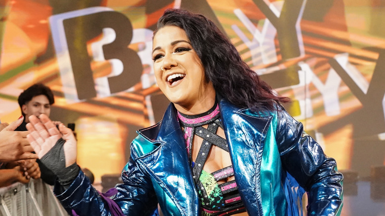 Bayley makes her entrance on "WWE SmackDown"