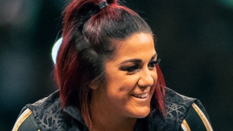 Bayley smiling