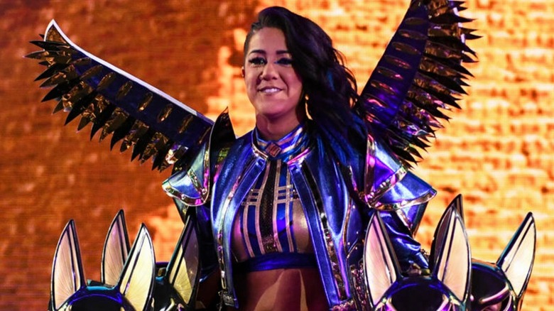 Bayley smiling