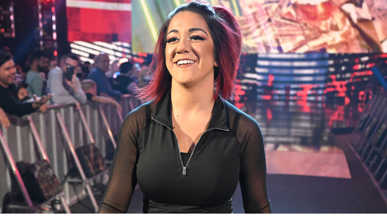 Bayley smiling