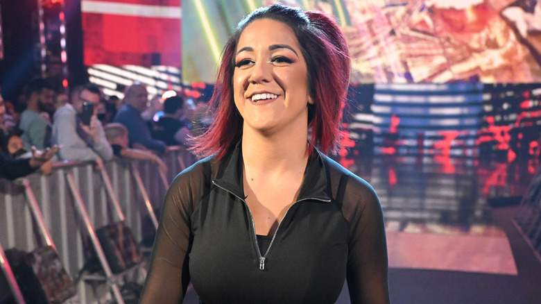 Bayley looking smug