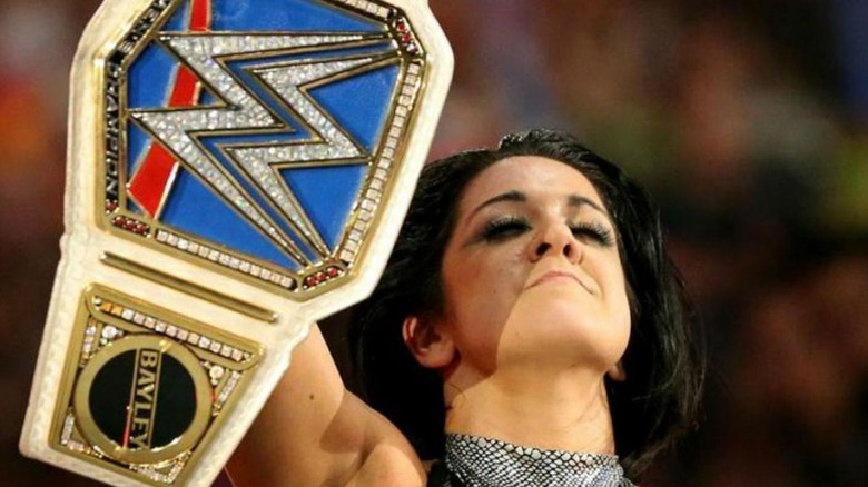 Bayley with a championship belt