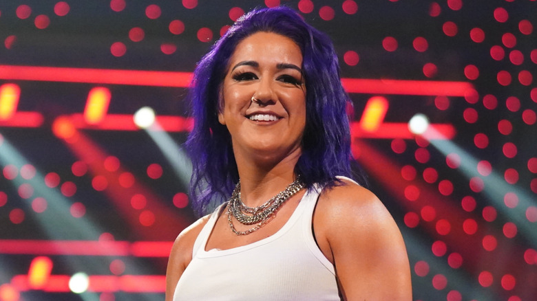 Bayley smiling in the ring on WWE Raw