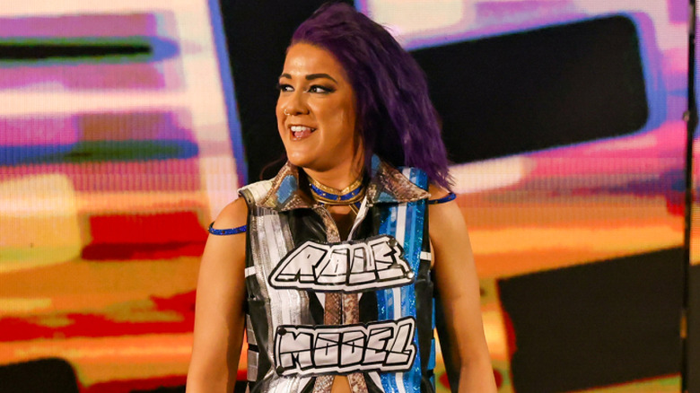Bayley make sher entrance during SmackDown, January 2025.